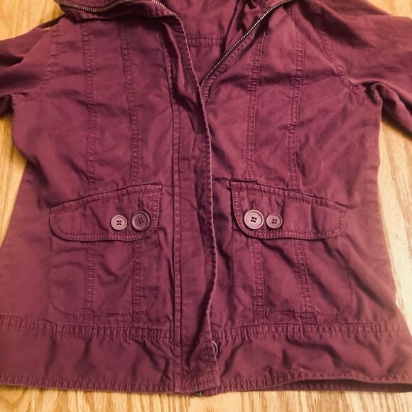 Rubbish Plum Zip Up Jacket - Picture 9 of 11